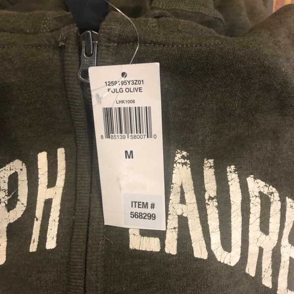 New NWT POLO RALPH LAUREN full zip hoodie M, L - Picture 4 of 5